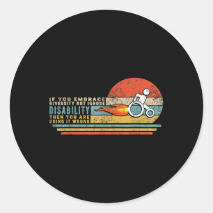 Sticker Rond Si Vous Acceptez La Diversité Mais Ignorez Le Hand