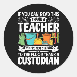 Sticker Rond Si vous pouvez lire ceci, remerciez un professeur,