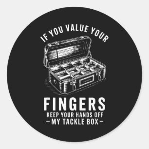 Sticker Rond Si Vous Préférez Vos Doigts Boîte De Tiroir De Pêc