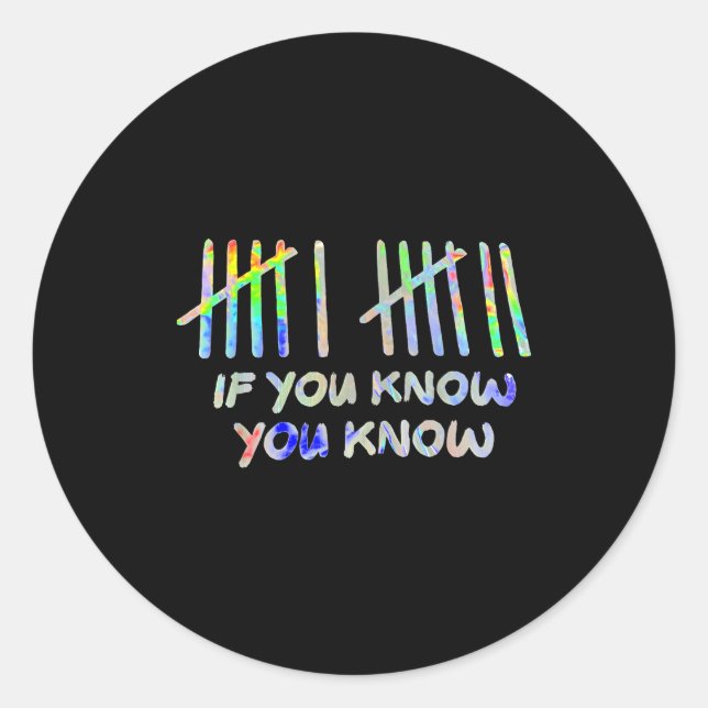 Sticker Rond Si Vous Savez Vous Savez 67 Six Sept Mème  (Devant)