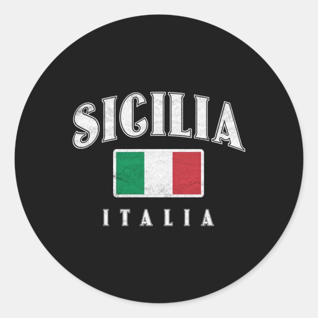 Sticker Rond Sicile Italie Italia Italie Sicile (Devant)