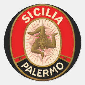 Sticker Rond Sicilia Palerme Style Sicile
