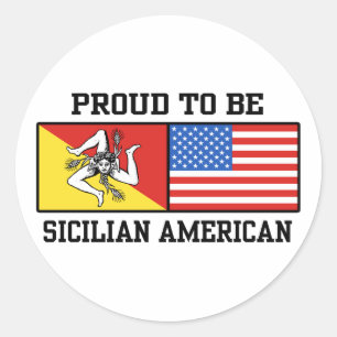 Sticker Rond Sicilien américain