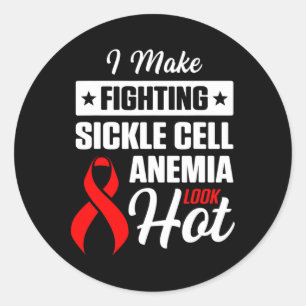 Sticker Rond Sickle Cell Anemia Survivor Look Hot Anemic Warrio