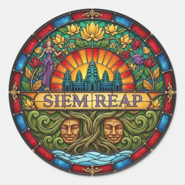 STICKER ROND SIEM REAP (Devant)