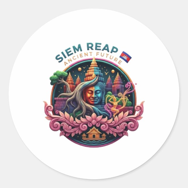 STICKER ROND SIEM REAP (Devant)
