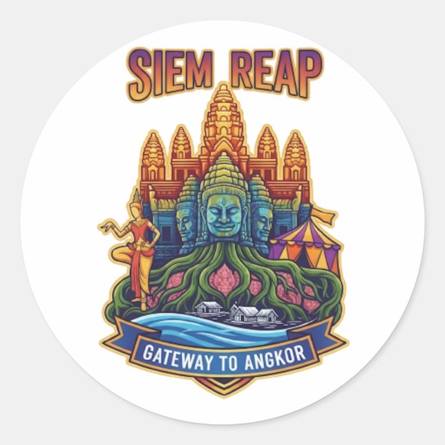 STICKER ROND SIEM REAP (Devant)
