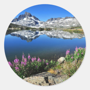 Sticker Rond Sierra orientale montagnes