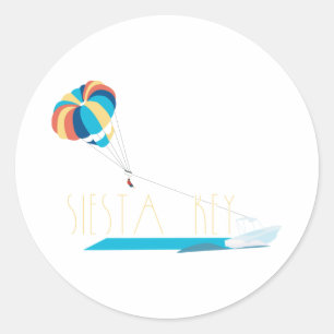 Sticker Rond Siesta Key Beach Parasal