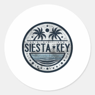 Sticker Rond Siesta Key Florida Siesta Beach Plages Fl Plages