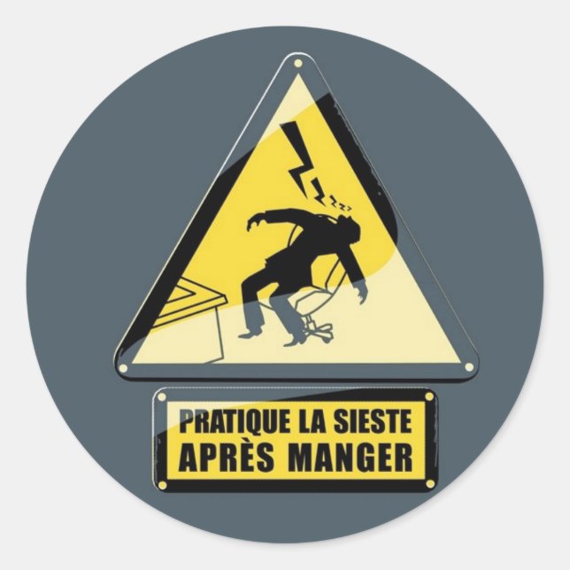 Sticker Rond Sieste (Devant)