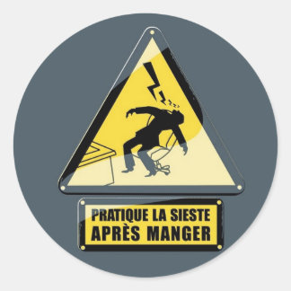 Sticker Rond Sieste