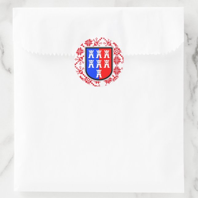 Sticker Rond Sievenbürgen à base de rouge  (Sac)
