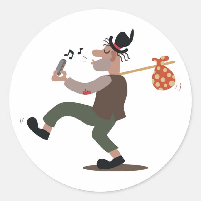 Sticker Rond Sifflet Hobo (Devant)