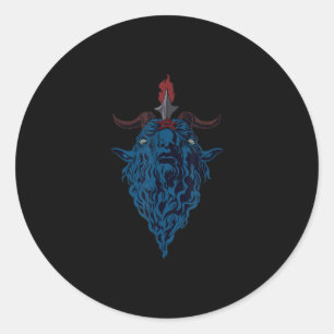 Sticker Rond Sigil Of Baphomet Goat Of Mendes Satan Dark Goth