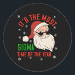 Sticker Rond Sigma Christmas Sigma Père Noël Teenage Boys Funny<br><div class="desc">Sigma Christmas Sigma Père Noël Adolescents Garçons Drôle Noël</div>