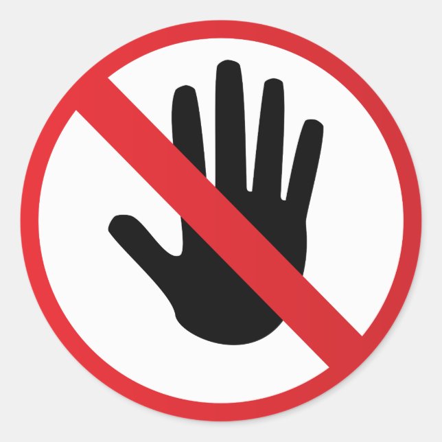 Sticker Rond Signal d'avertissement (Devant)