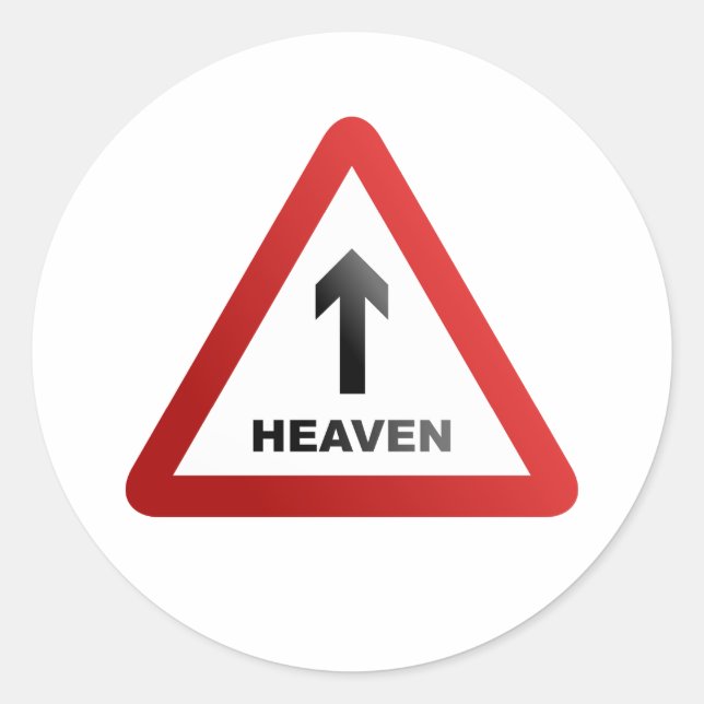 Sticker Rond Signal d'avertissement du ciel (Devant)