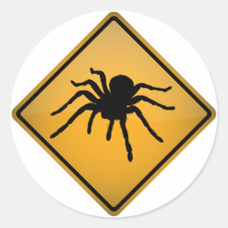 Sticker Rond Signal d'avertissement Tarantula
