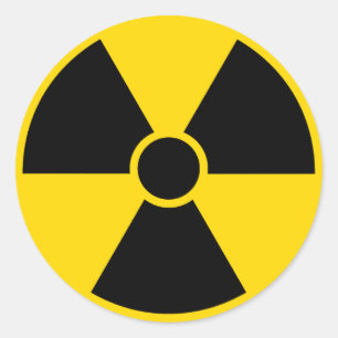 Sticker Rond Signal de danger de radiation