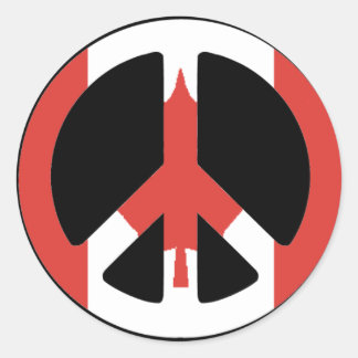 Sticker Rond Signal de paix Canada