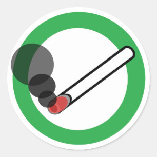 Sticker Rond Signal de tabagisme
