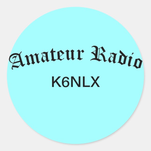 Sticker Rond Signal radio et d'appel amateur (Devant)