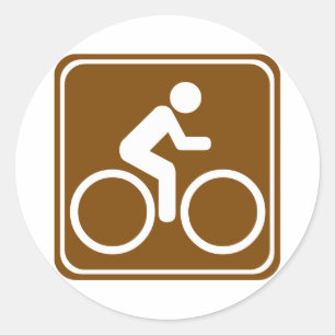 Sticker Rond Signal routier de la piste cyclable