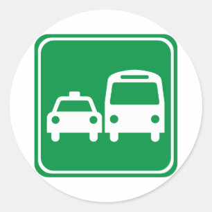 Sticker Rond Signal routier du transport terrestre