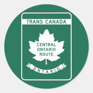 Sticker Rond Signal routier transcanadien de l'Ontario