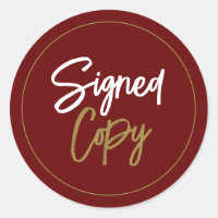 Signature du livre "Signed Copy" de l'auteur éléga