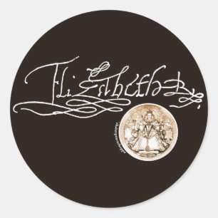 Sticker Rond Signature Elizabeth I (Version 1)