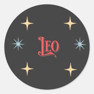 Sticker Rond SIGNE Astrologique LÉO