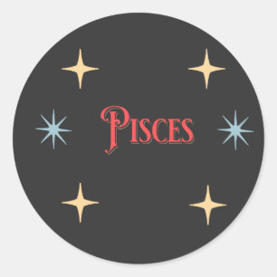 Sticker Rond SIGNE Astrologique Pisces