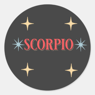 Sticker Rond SIGNE Astrologique Scorpio