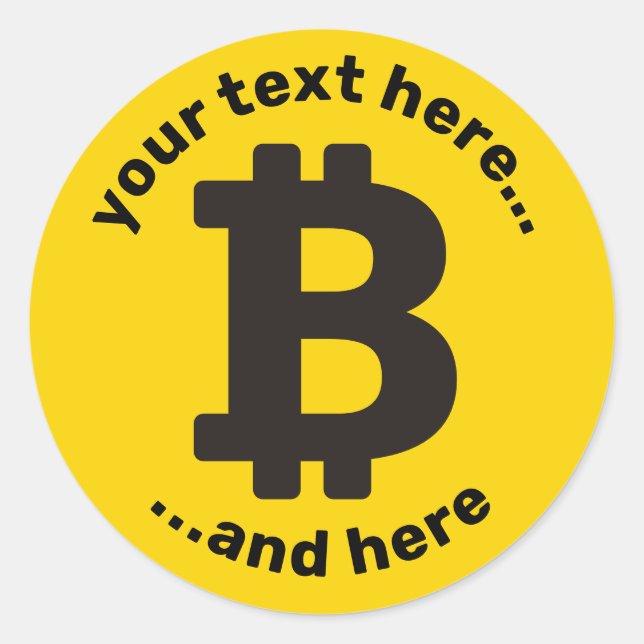 Sticker Rond SIGNE Bitcoin (Devant)