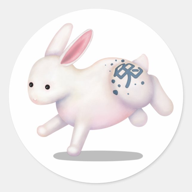 Sticker Rond SIGNE D'Astrologie Chinoise Zodiac Rabbit (Devant)