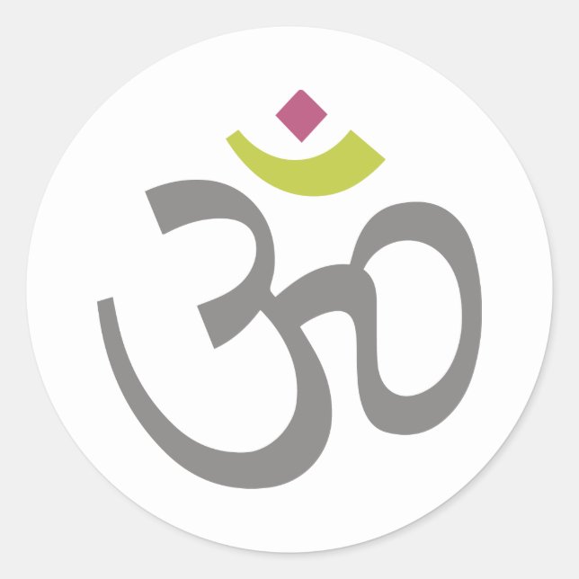Sticker Rond Signe d'aum (Devant)