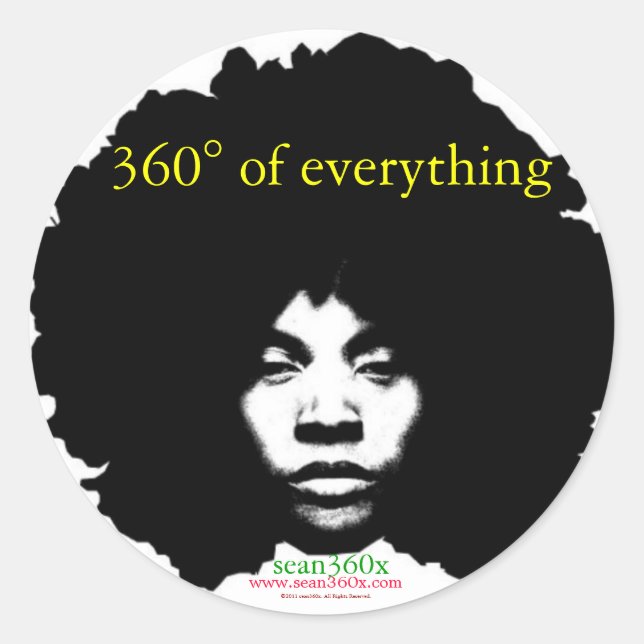 Sticker Rond Signe d'autocollant360x 360° (Devant)