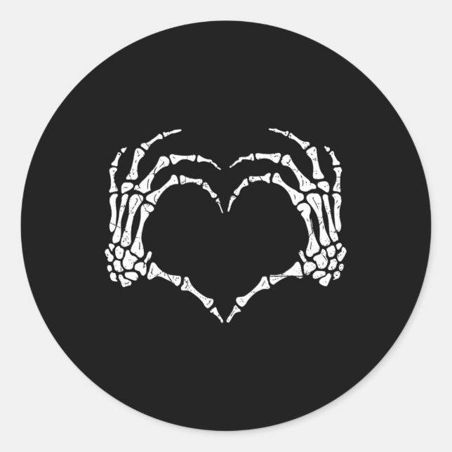 Sticker Rond SIGNE DE COEUR MAIN Halloween Costume Hommes Femme (Devant)