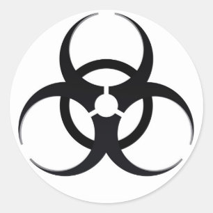Sticker Rond Signe de danger biologique