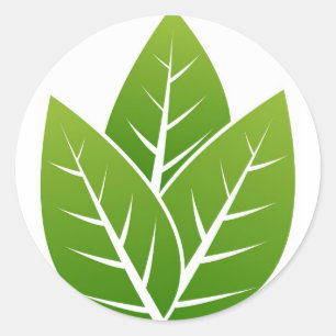 Sticker Rond signe de feuille d'arbre