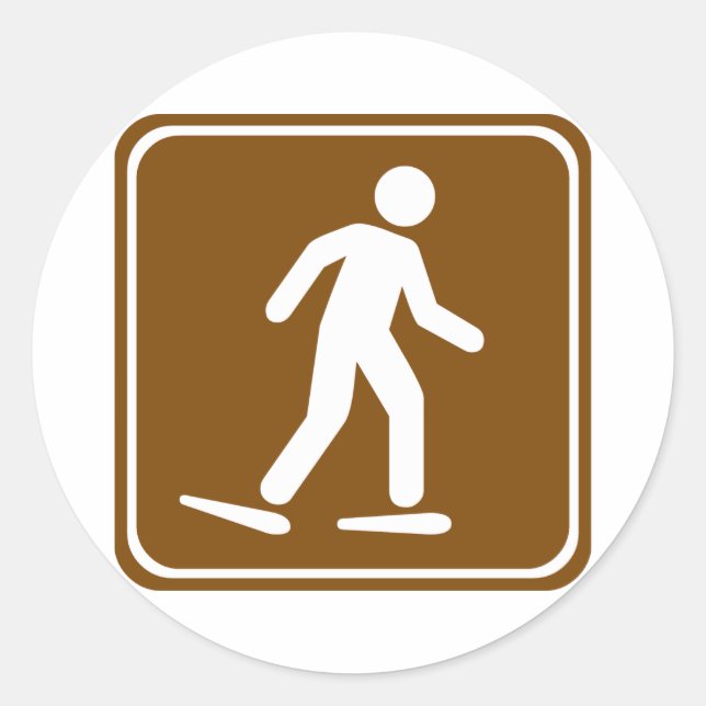 Sticker Rond SIGNE DE LA ROUTE DE SnowshoE (Devant)