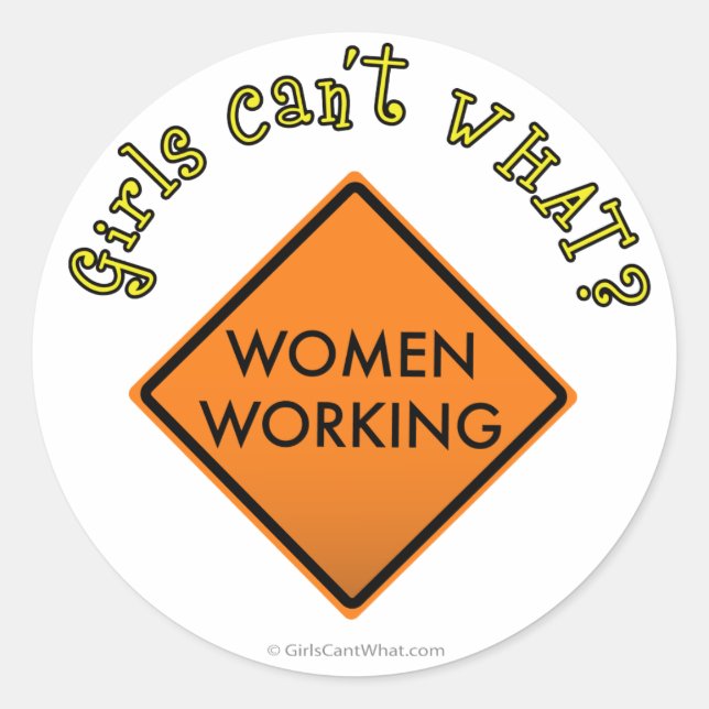Sticker Rond SIGNE DE LA ROUTE DES TRAVfemmes (Devant)