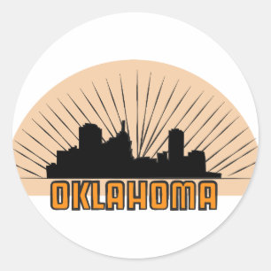 Sticker Rond SIGNE DE LA VILLE D'Oklahoma