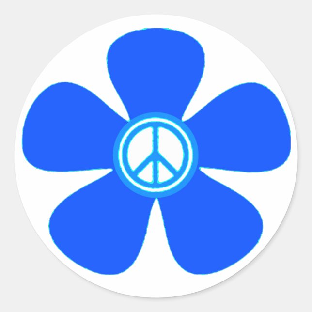 STICKER ROND SIGNE DE PAIX (Devant)