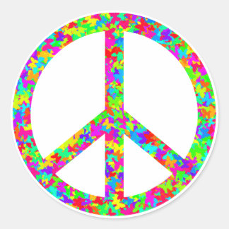 Sticker Rond signe de paix