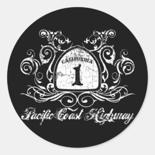 Sticker Rond Signe de route de PCH