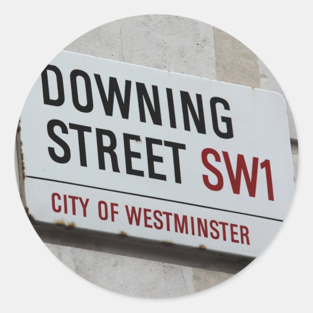 Sticker Rond SIGNE DE RUE Downing (Devant)