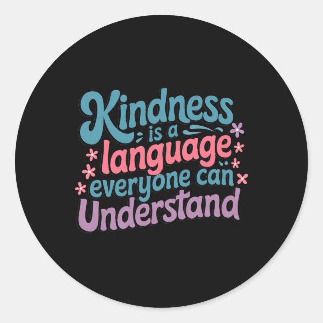 Sticker Rond Signe de soumission inspirant (Devant)